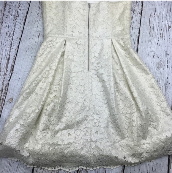NWOT LILLY PULITZER MARIELLE CAMEO WHITE RACE FOR THIS LACE STRAPLESS DRESS - Picture 9 of 15